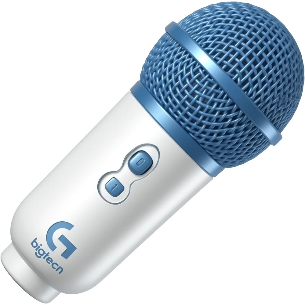 White Logitech blue yeti Microphone emoji