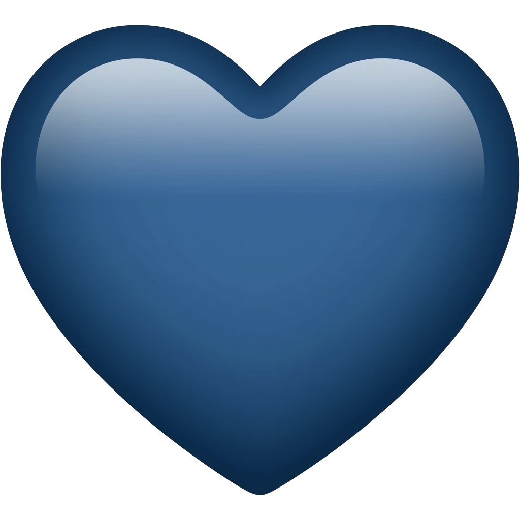 Navy blue heart emoji