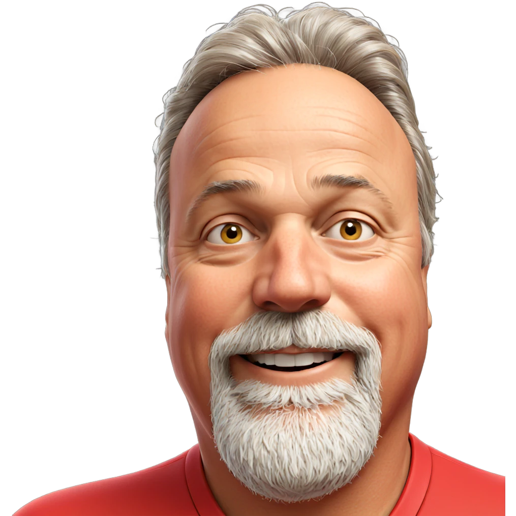 old man in red shirt emoji