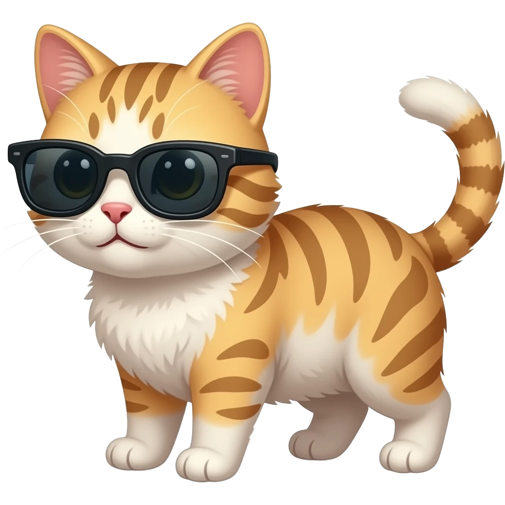 Cat wearing sunglasses emoji
