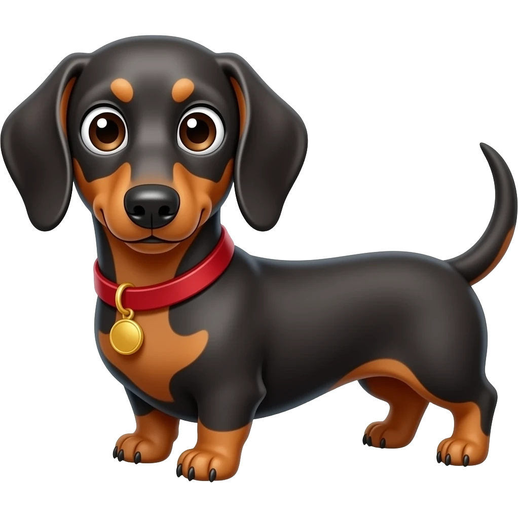 whimsical dachshunds wide eyes full body emoji