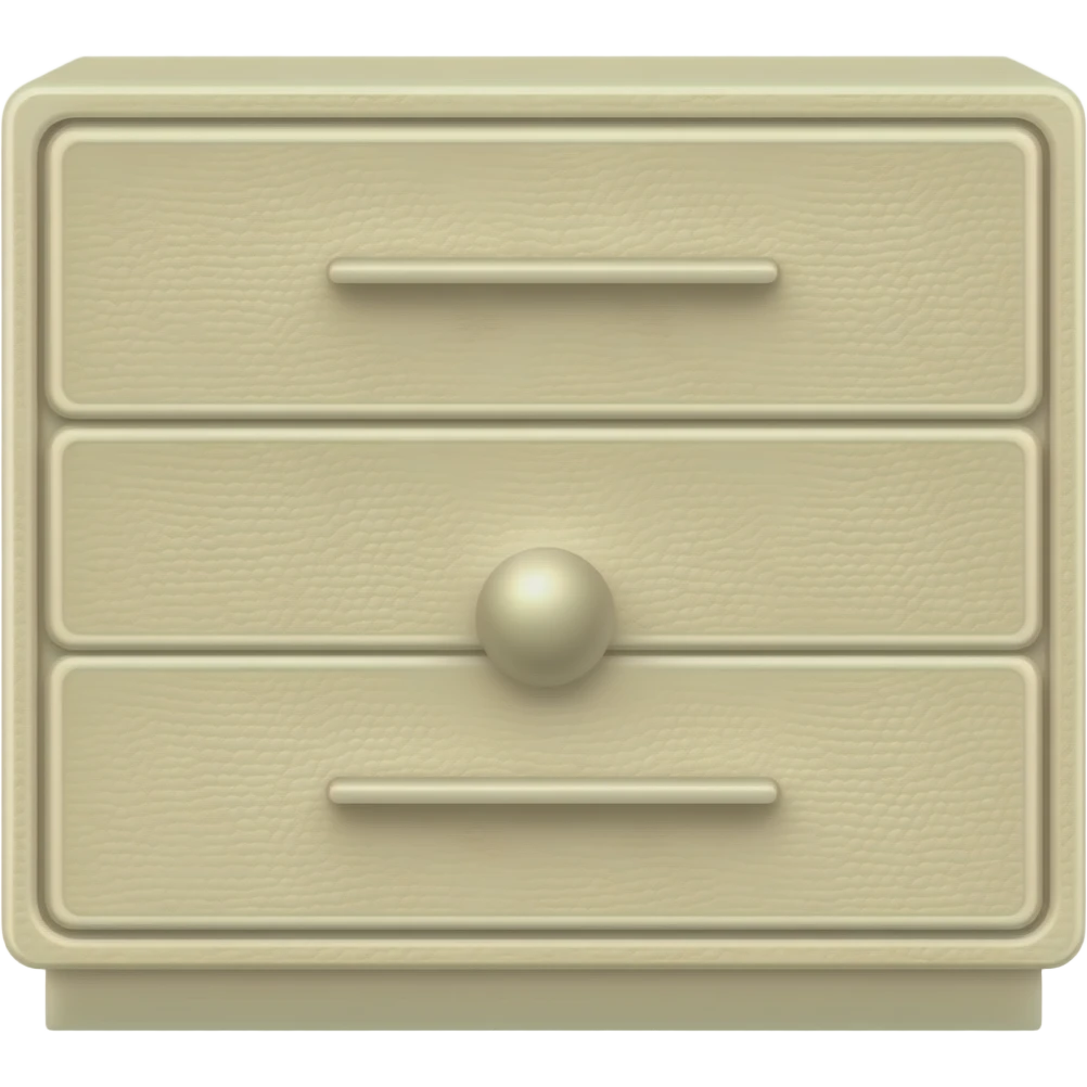 1 leather drawer with light cream emoji