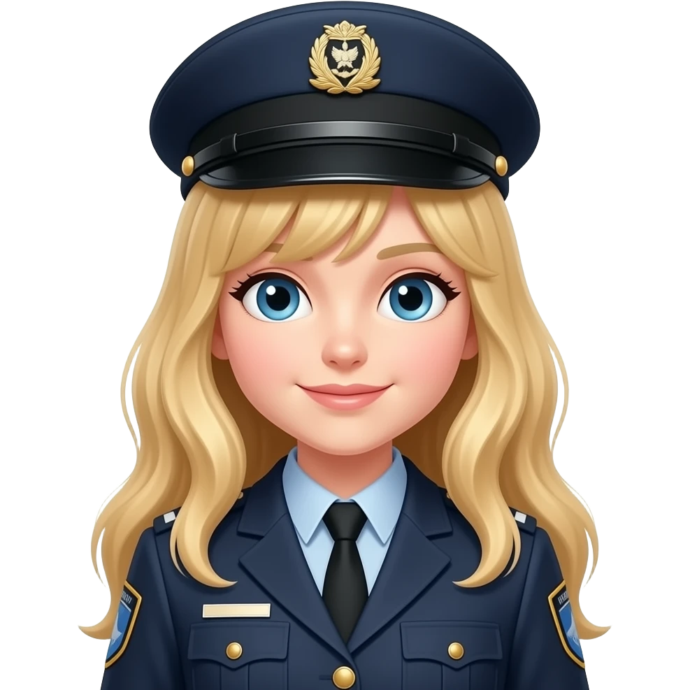 chica rubia con uniforme emoji