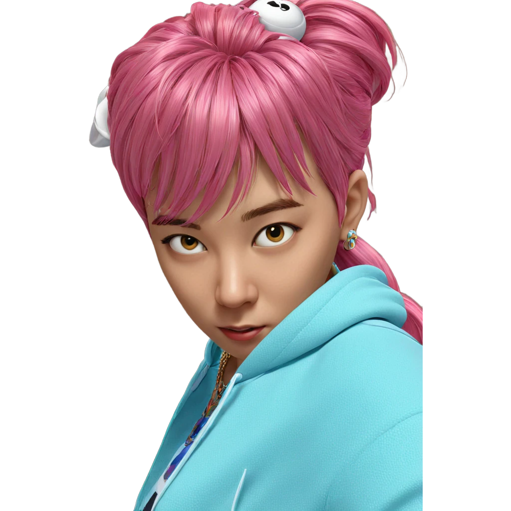 girl with pink hair jewelry emoji