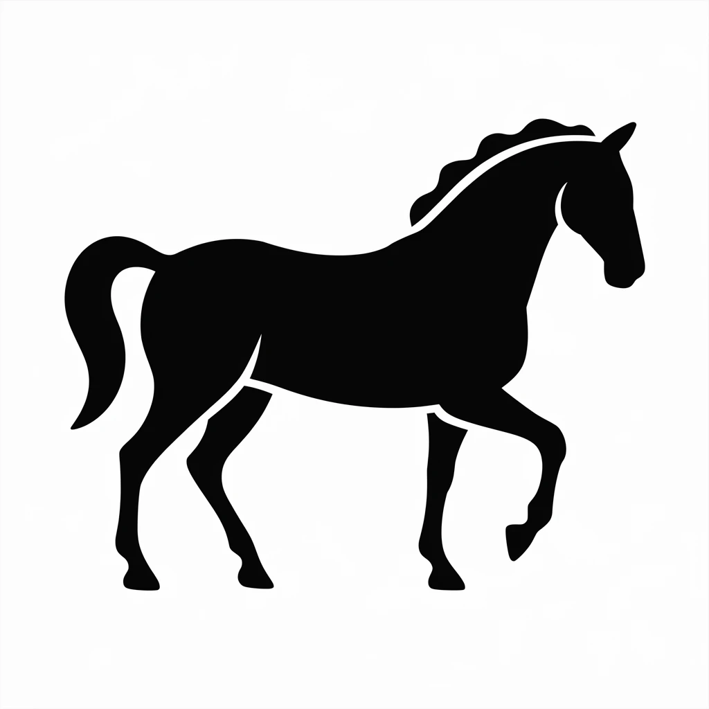 Horse icon black silhouette emoji