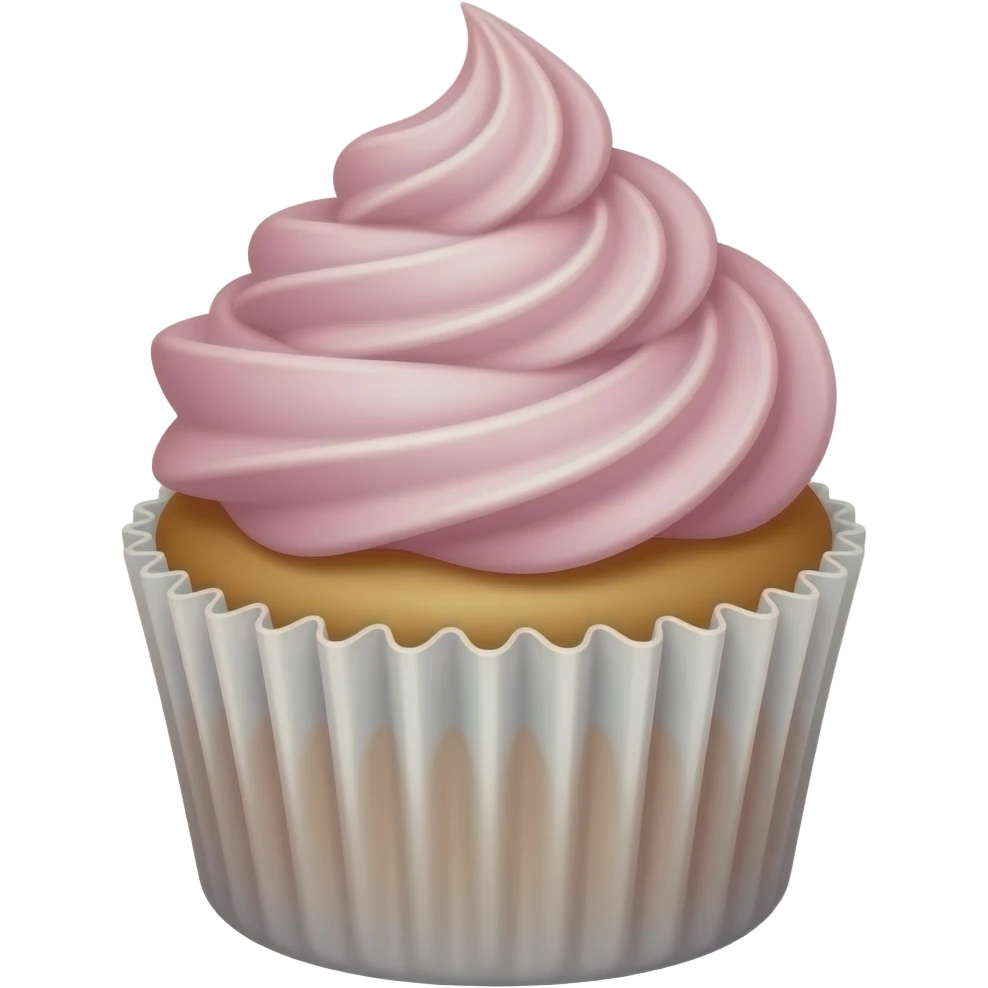 Cupcake with pink icing emoji