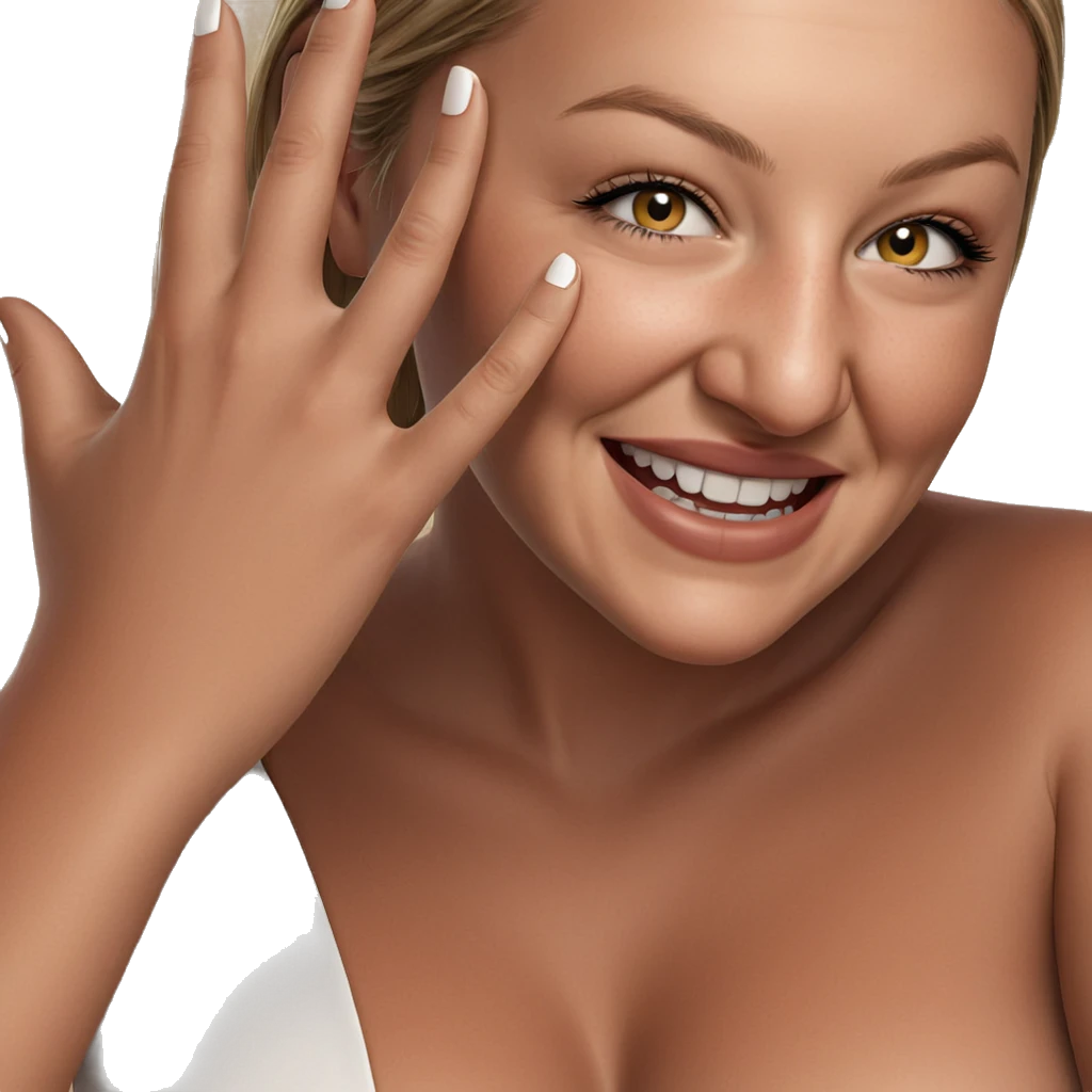 smiling girl in realistic portrait emoji