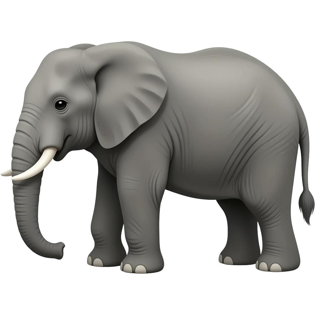 Kawaii style elephant emoji