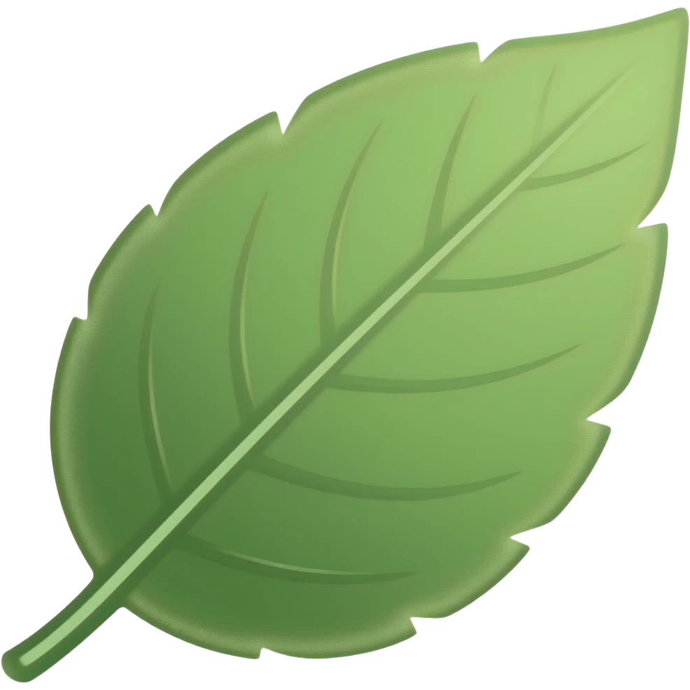 pretty sage green leaf emoji no background emoji