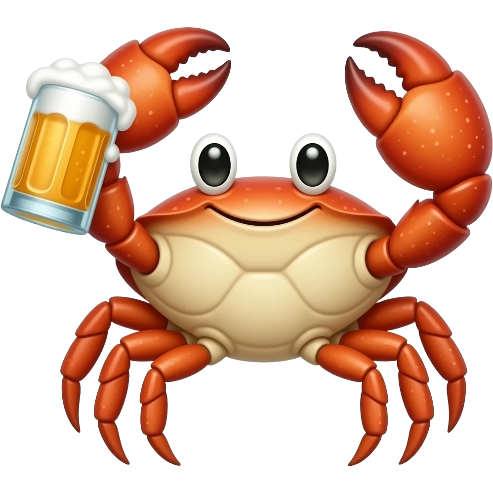 Crab beer emoji