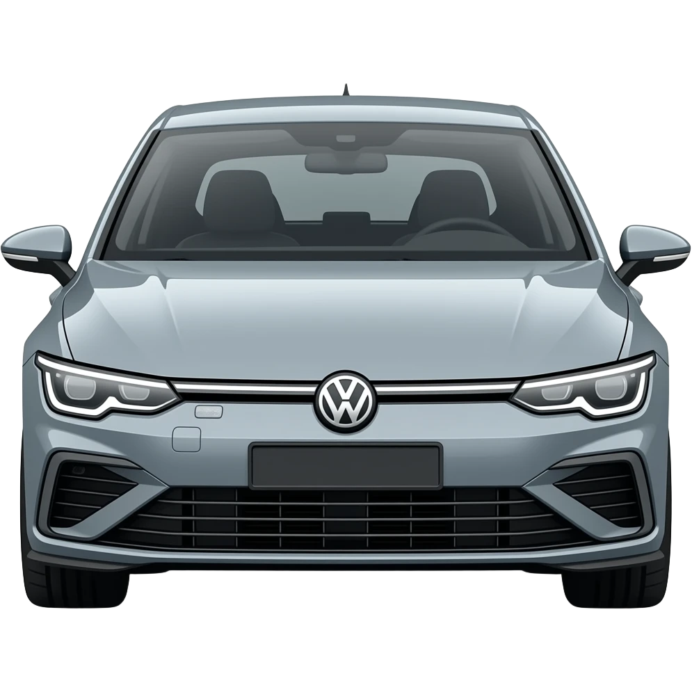 Golf 8 r line moonstone gray from the front emoji