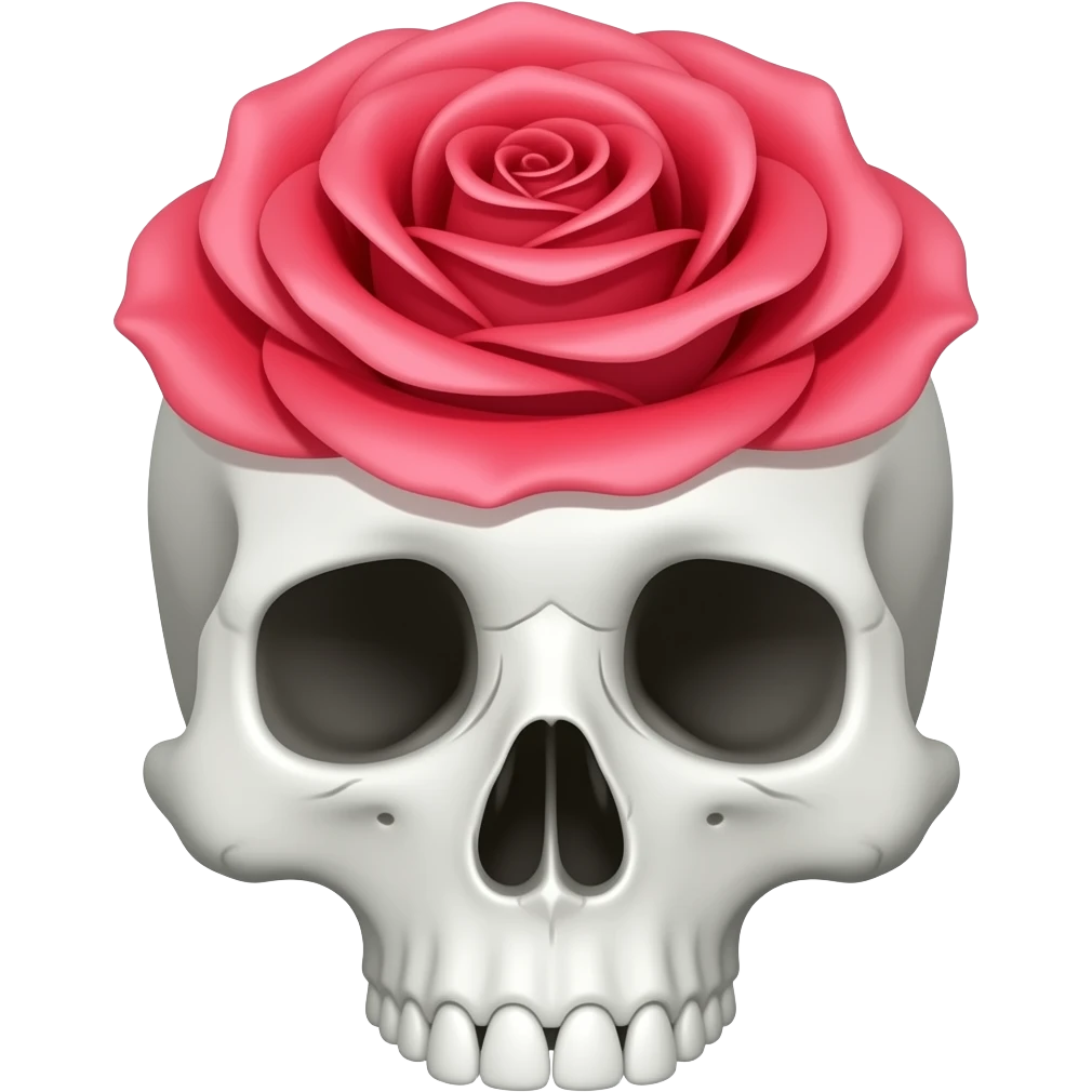 Rose gun skull emoji