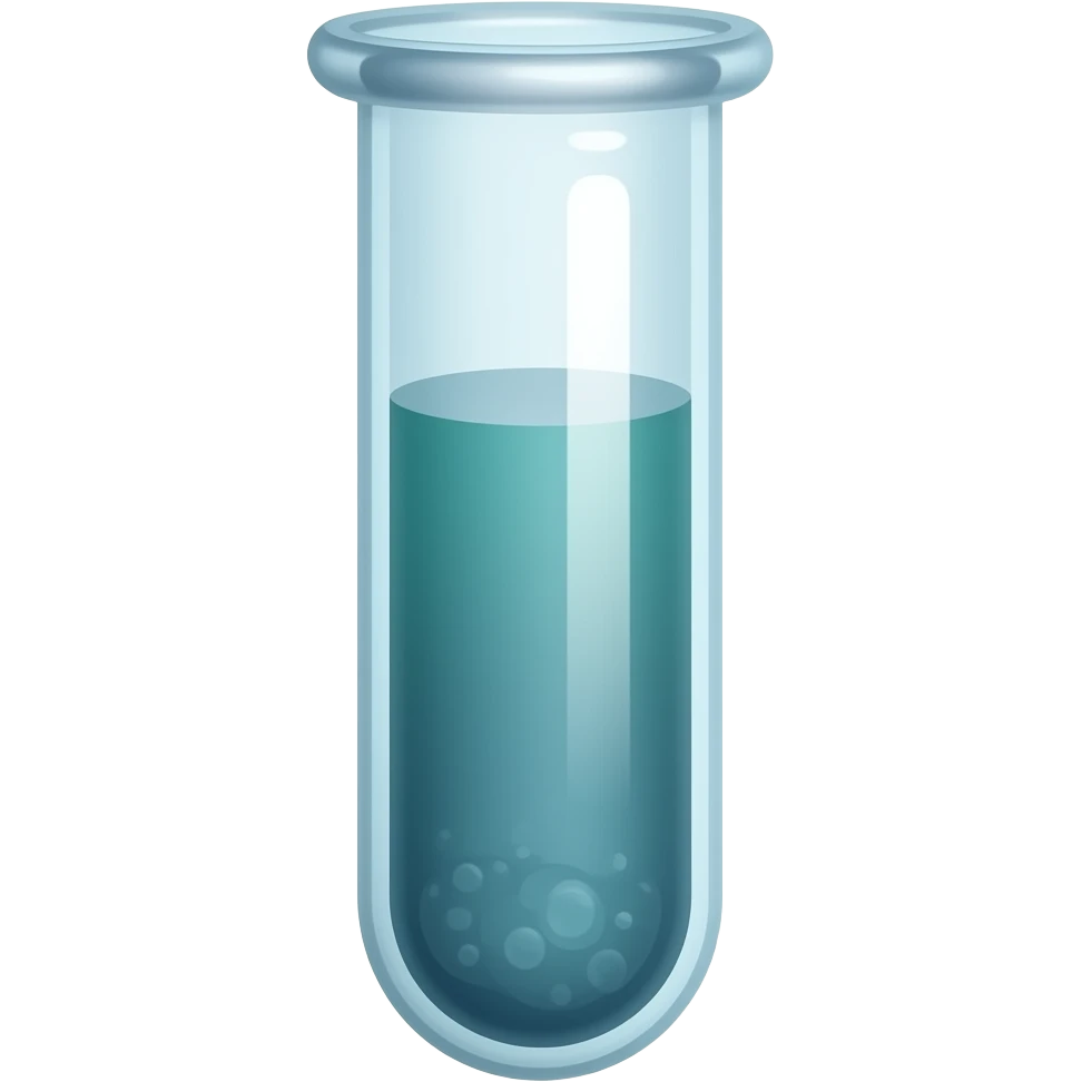 a standing test tube emoji