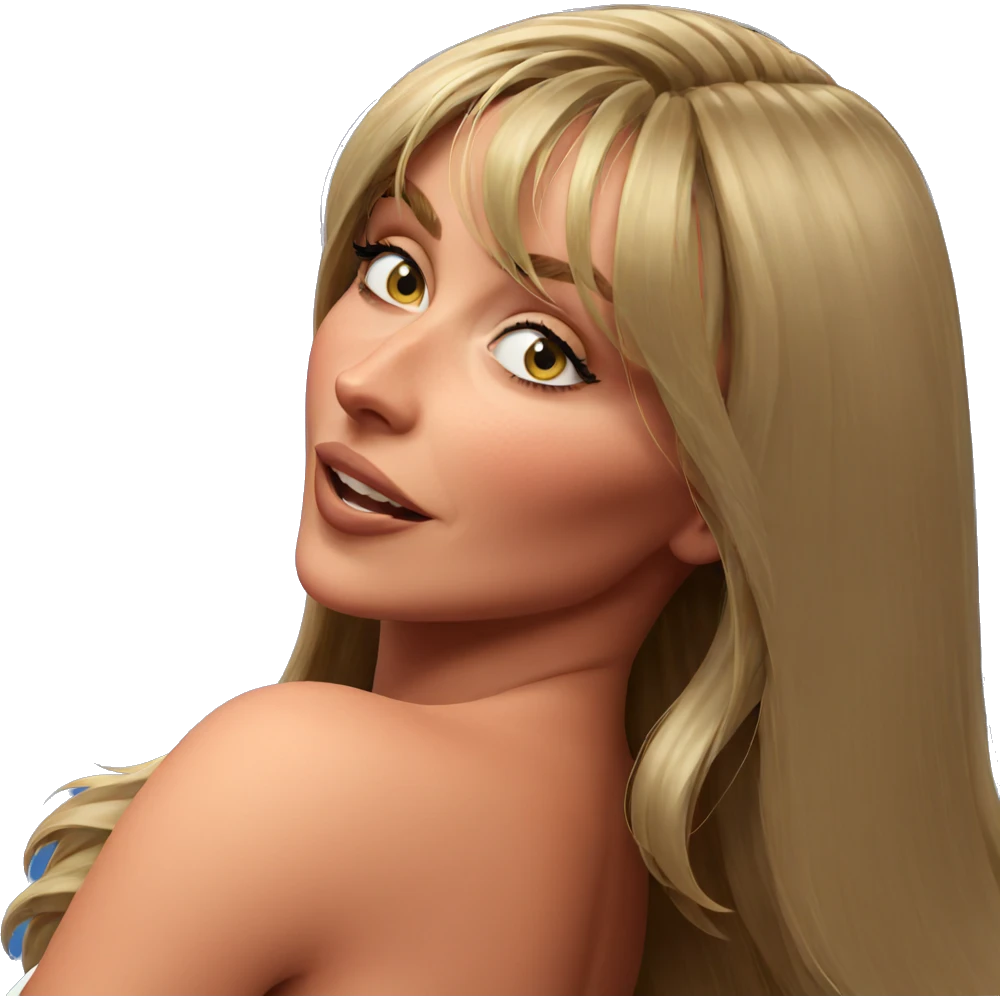 blonde girl with long hair emoji