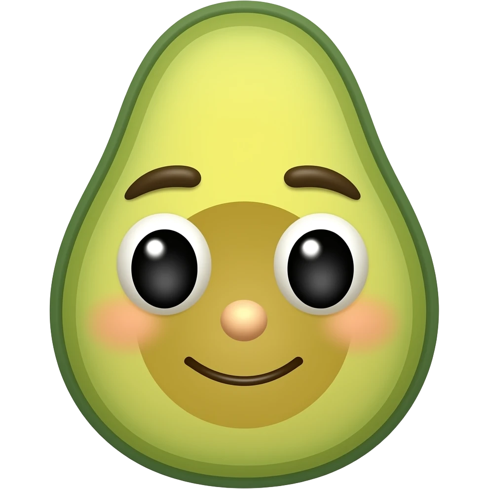 Avacado face emoji