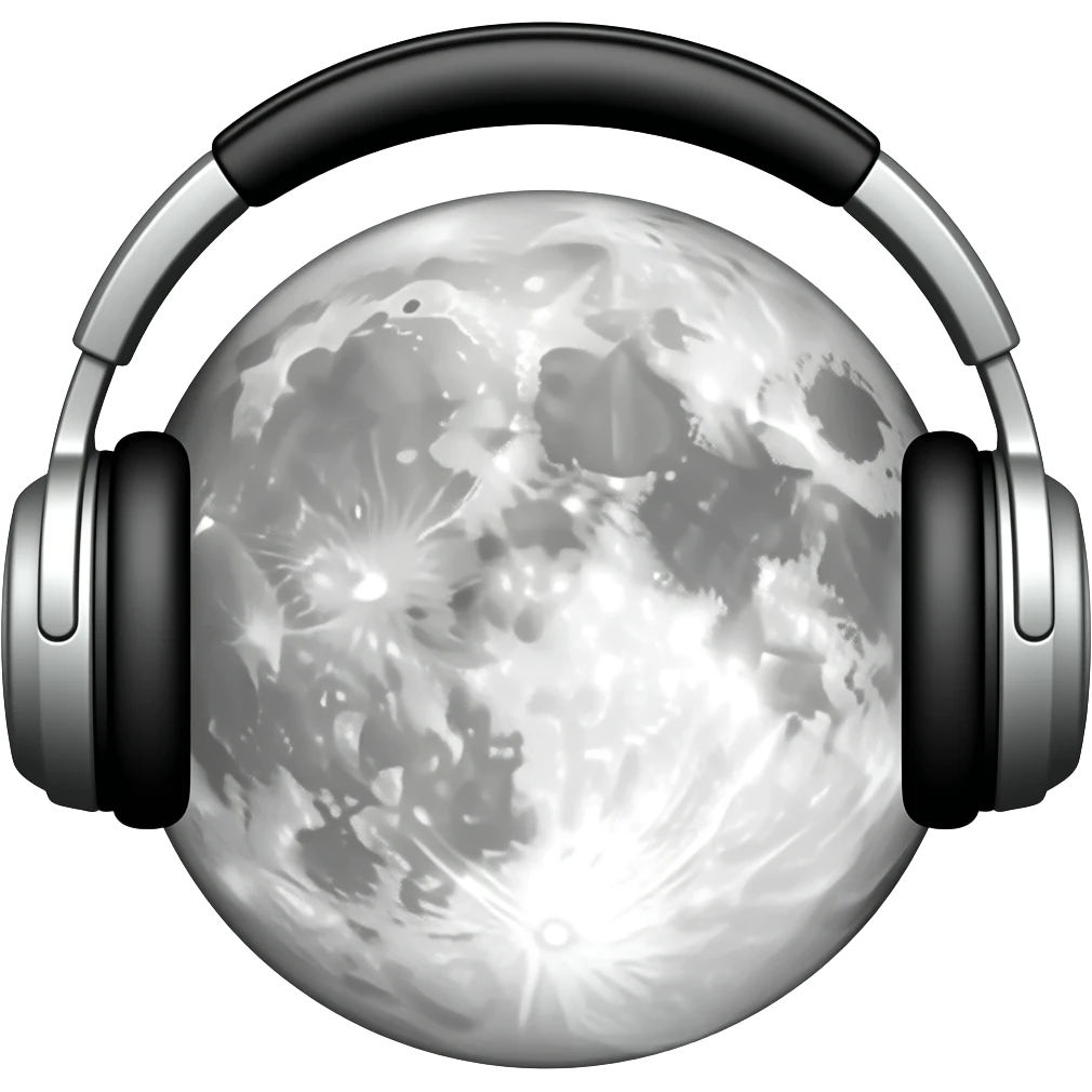 moon with headphones emoji
