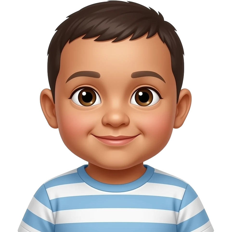 A chubby baby (male). Skin color should be what one might consider typical for someone of Hispanic and/or middle eastern descent. emoji