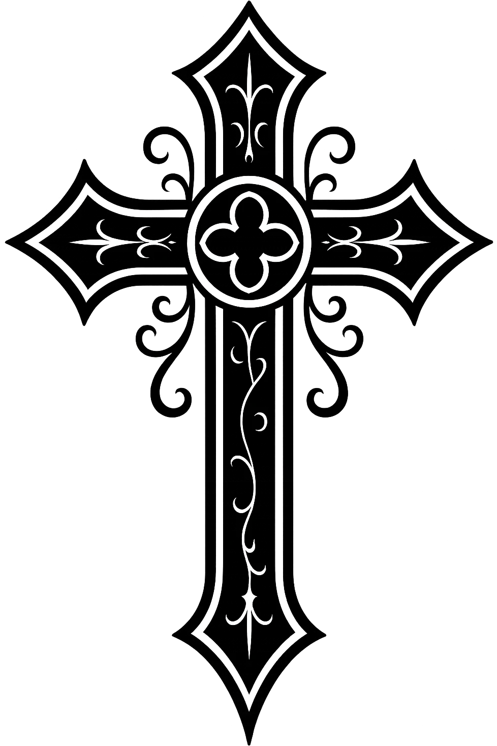 goth cross, remove background emoji