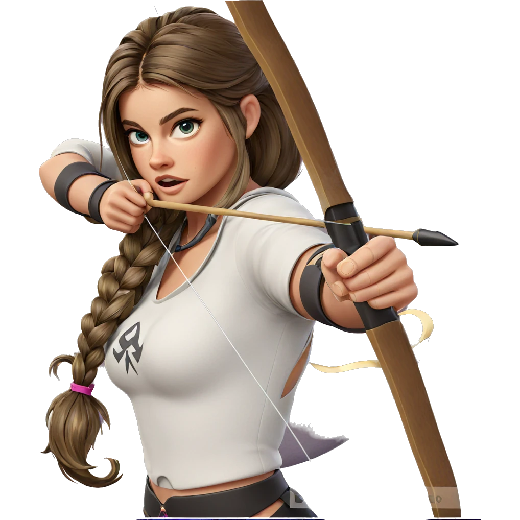 girl with bow and arrow emoji