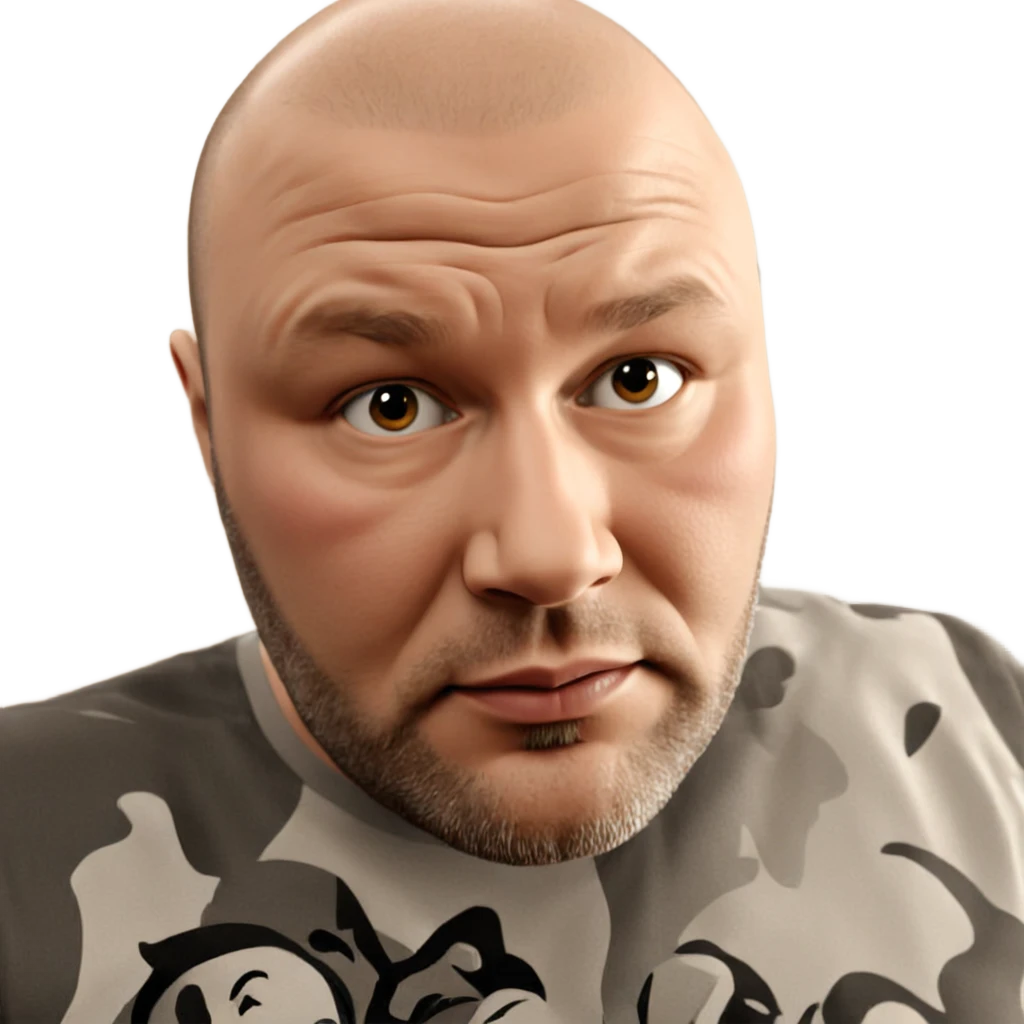 bald man with beard portrait emoji