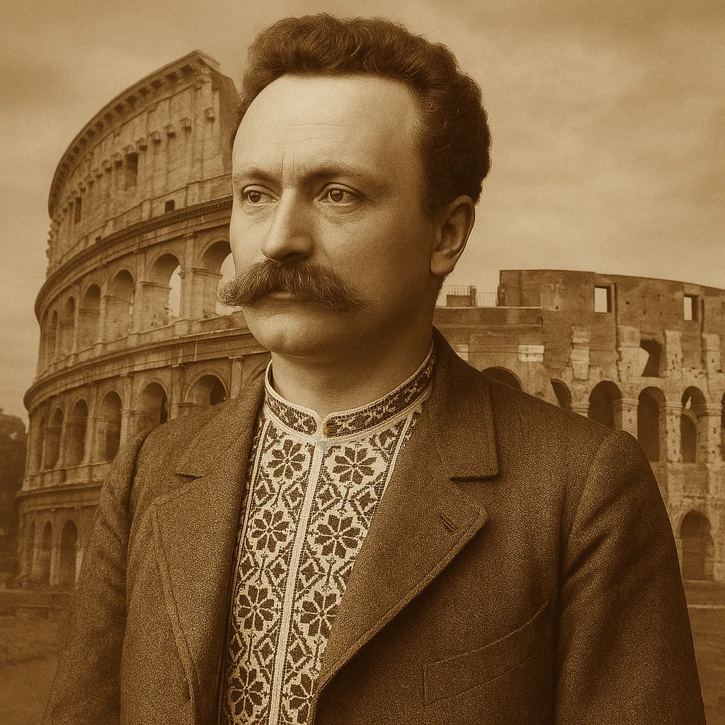against the backdrop of the Colosseum emoji