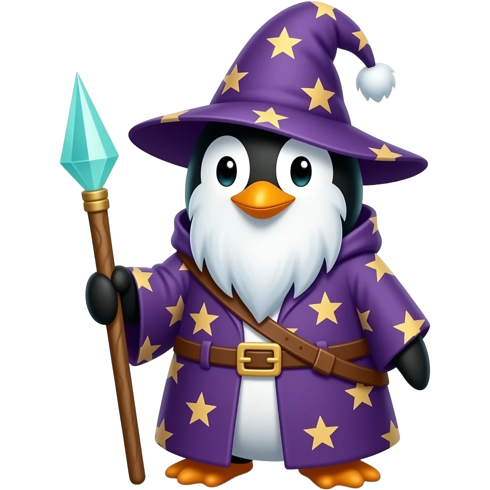 Penguin Wizard emoji