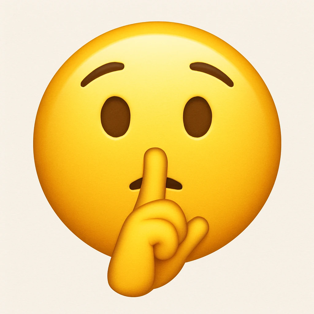 emoji with shushing face emoji
