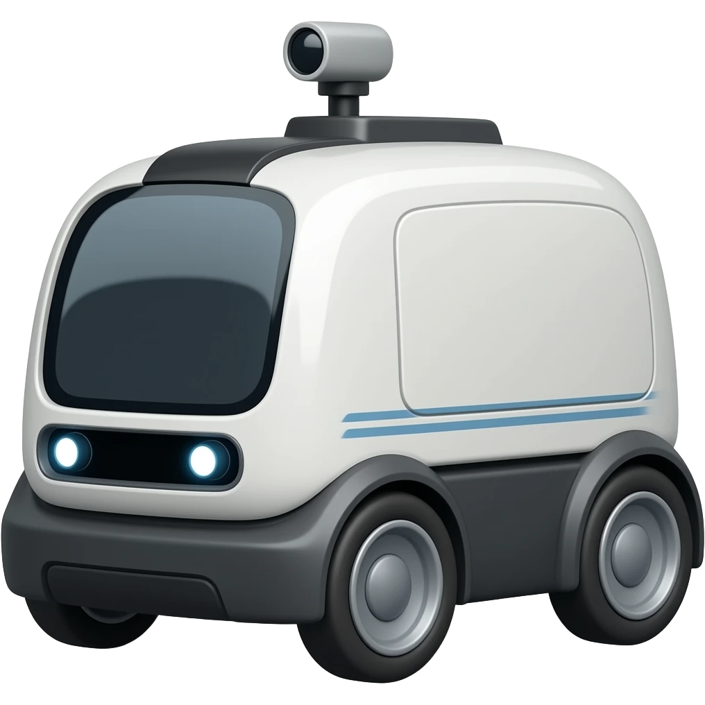 van delivery robot emoji