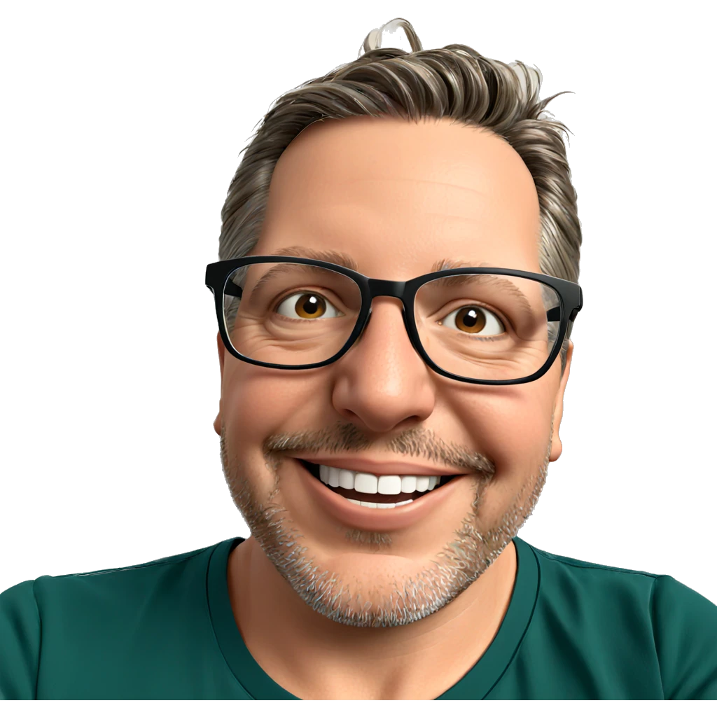 smiling boy with glasses portrait emoji