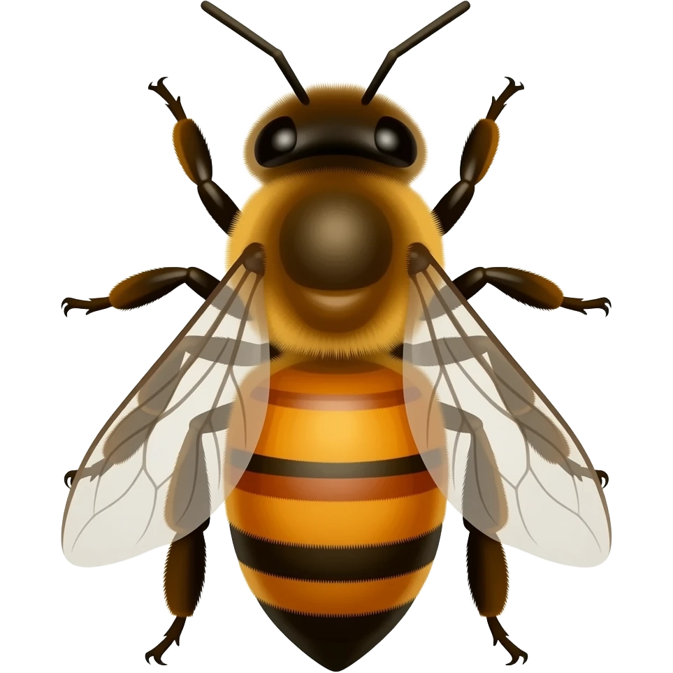 Queen honey bee with Orange abdomen emoji