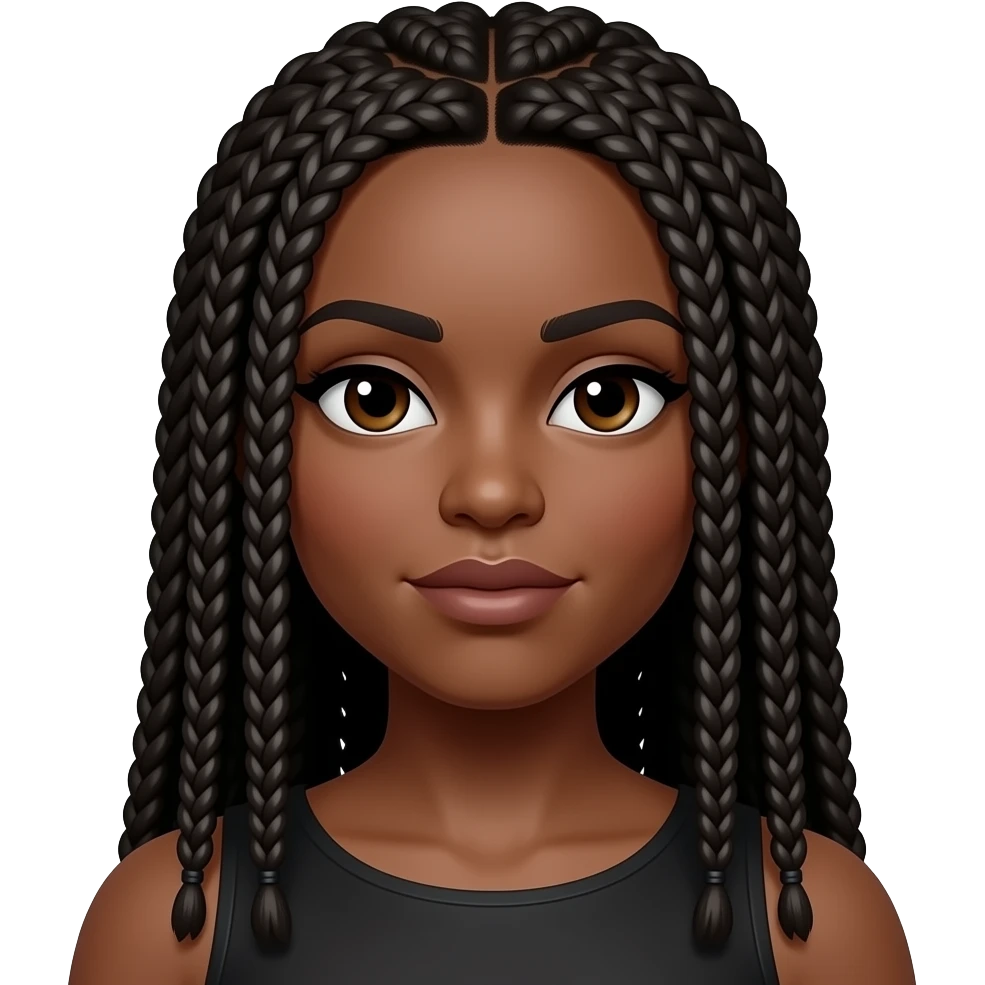 Bad bitch with braids emoji