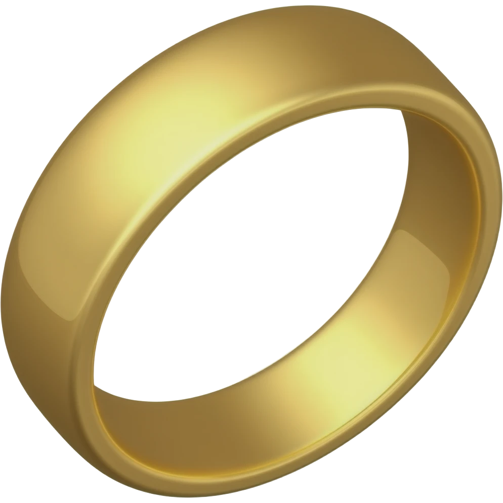 Gold engagement ring emoji