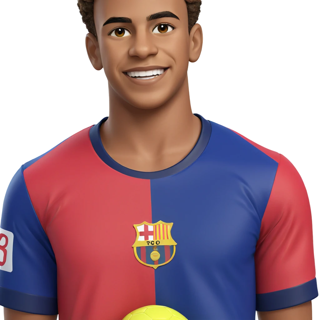 smiling boy in soccer uniform emoji