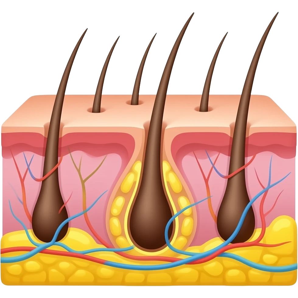 skin inside with hair emoji