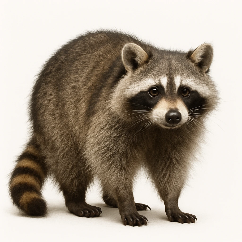 raccoon white background emoji