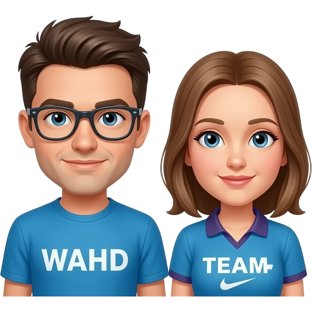 Make them look to each and name them team WAHD emoji
