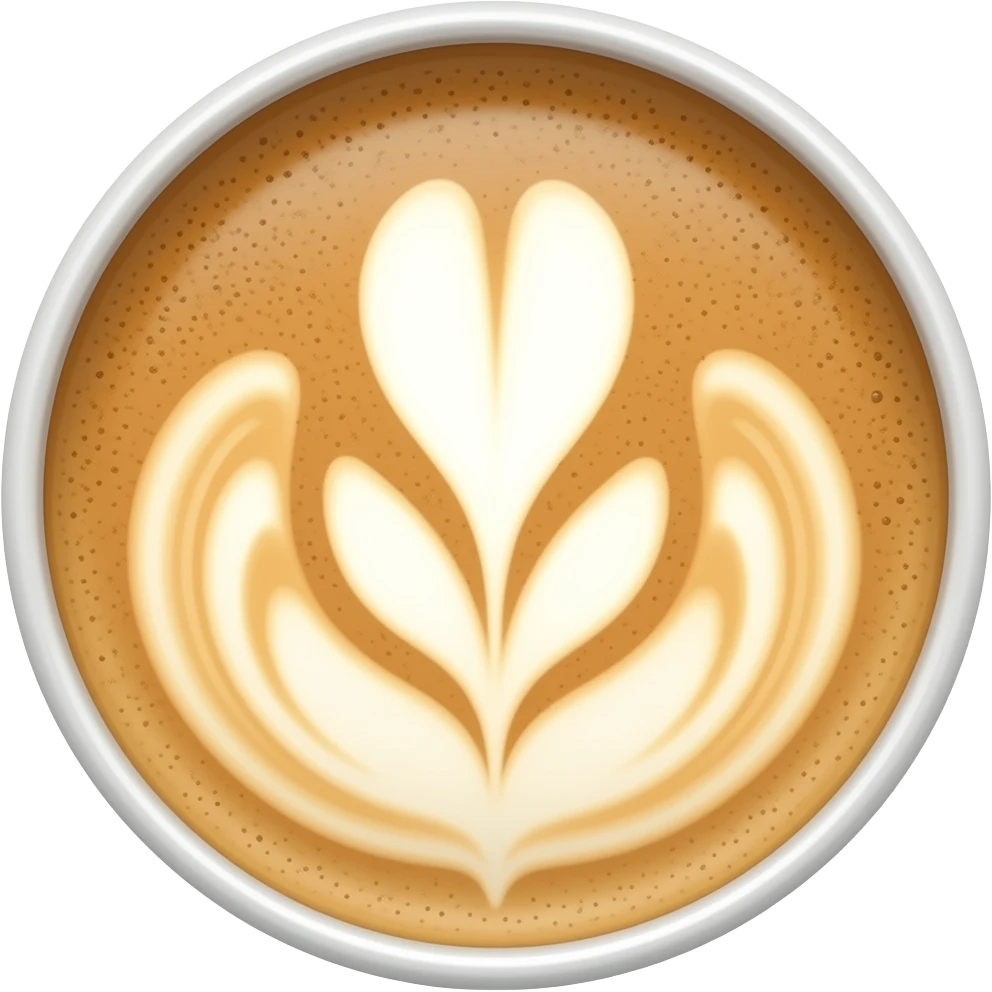 Flower-shaped latte art in a Barbie-inspired emoji