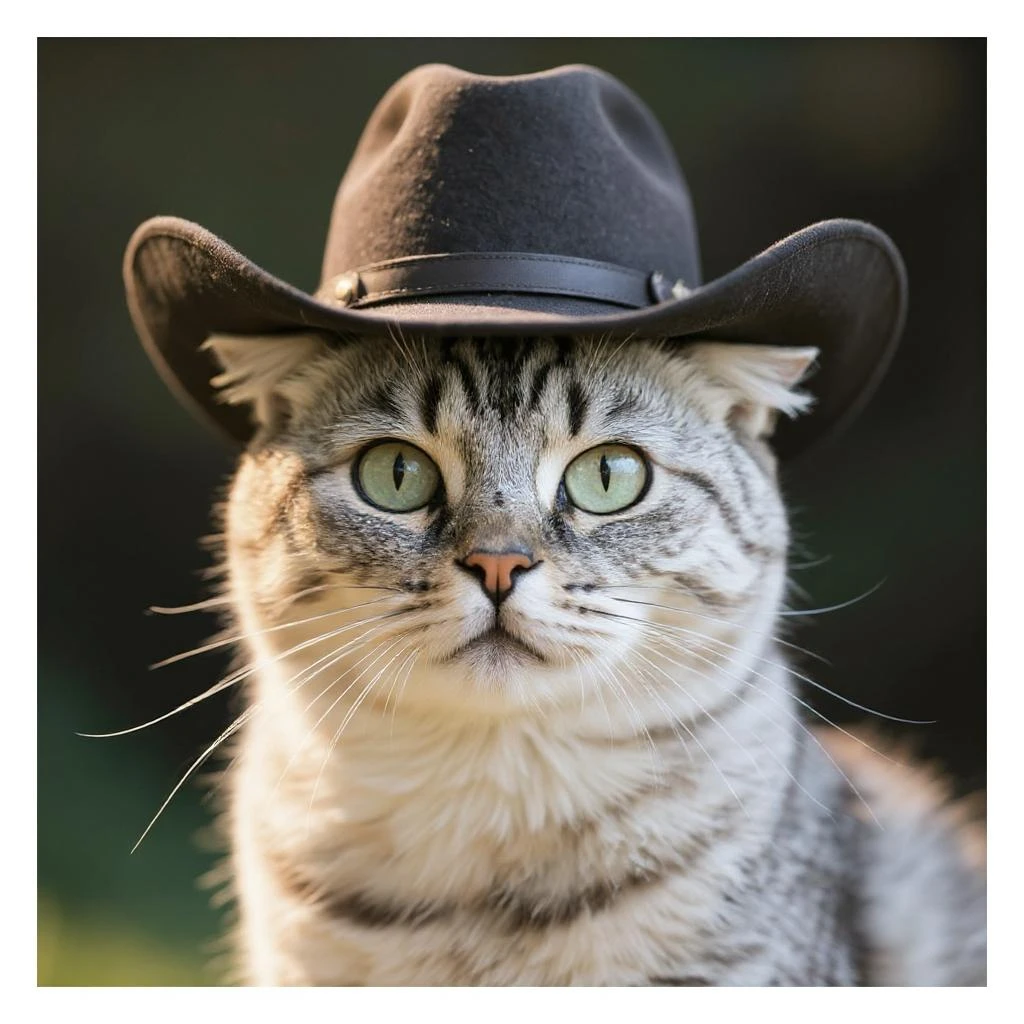 make the cat wear a cowboy hat emoji
