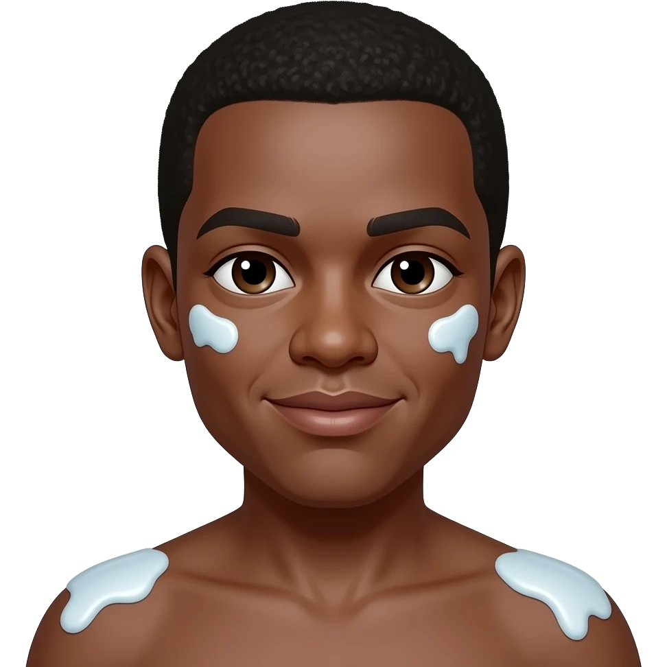 Black guy with baby oil emoji