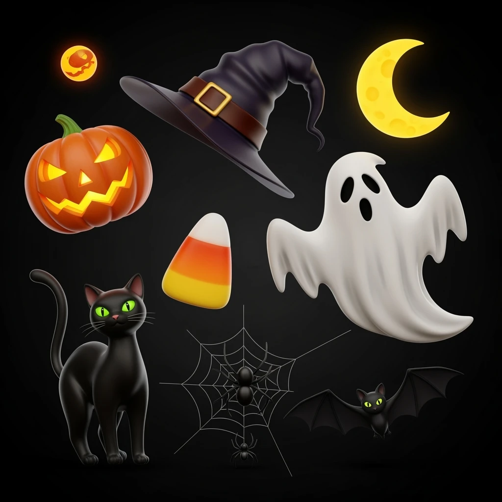 Halloween objec,  remove background emoji