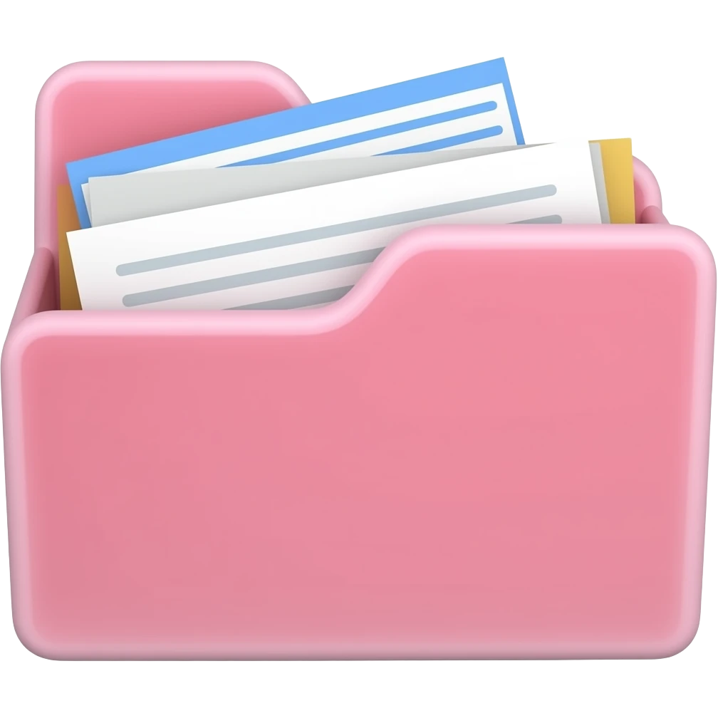 junk files baby pink folder emoji