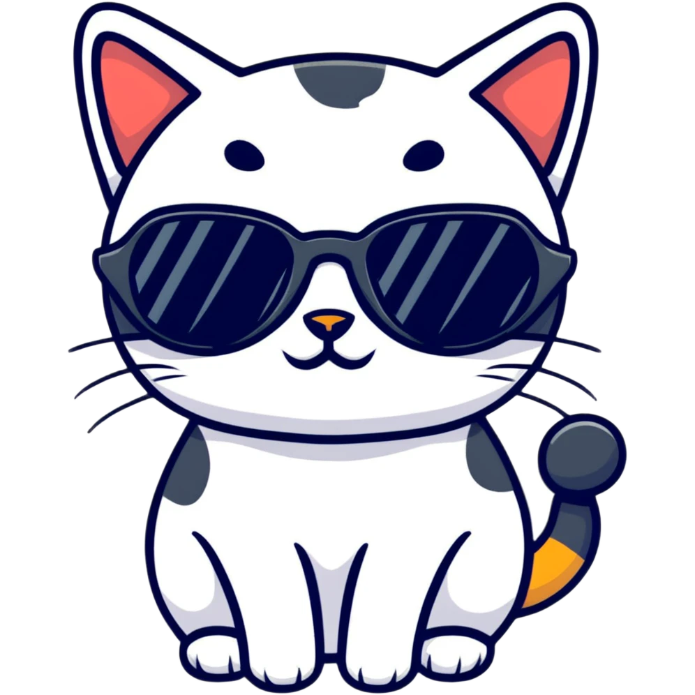 Cat with sunglasses emoji