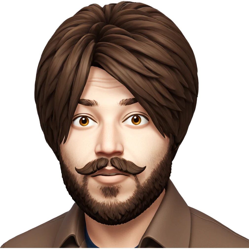 brown-haired boy with beard emoji