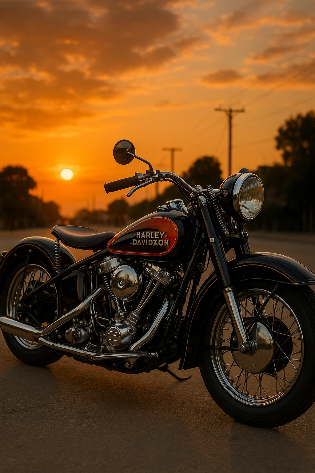 Harley-Davidson classic motorcycle emoji