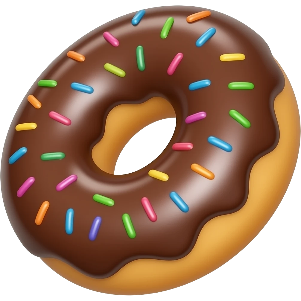donut chocolate side emoji