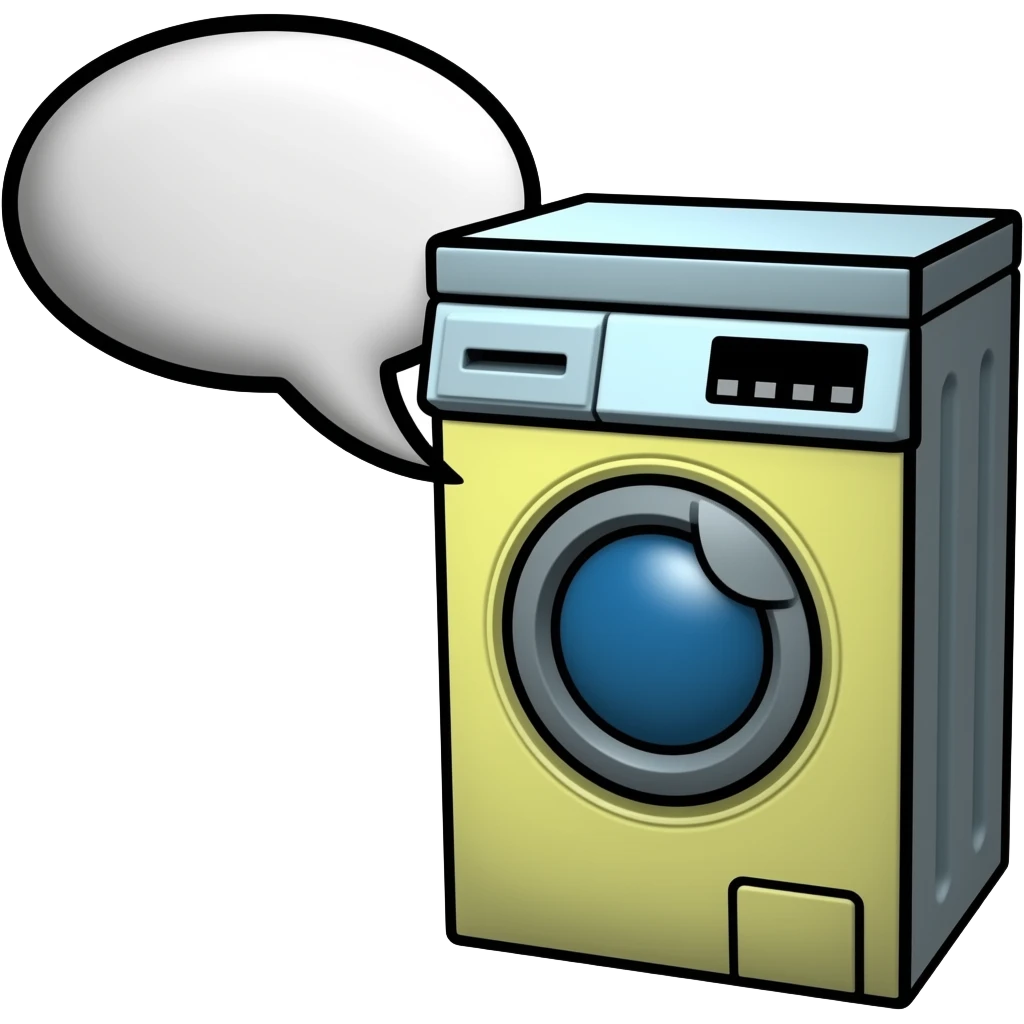 pop art washing machine emoji