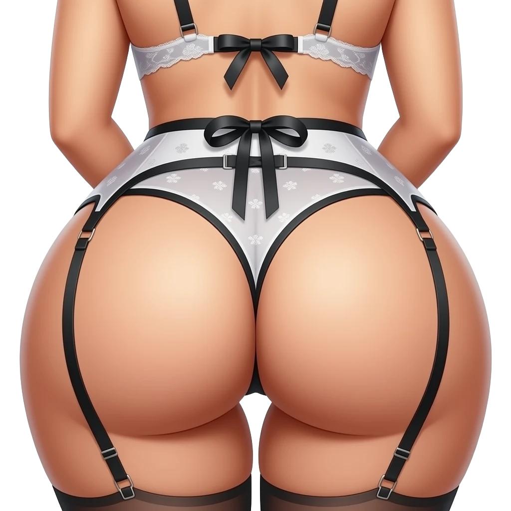 Pretty Sexy big booty and boobs  looking back emoji