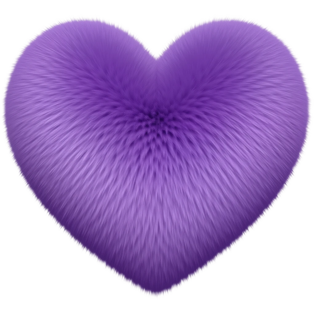 Purple heart that got fur emoji