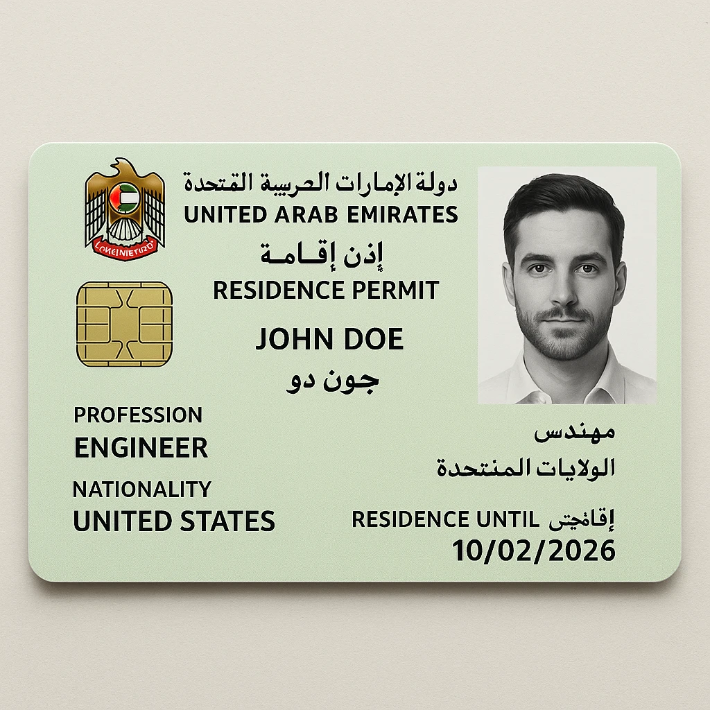 Dubai Residence Permit Card emoji