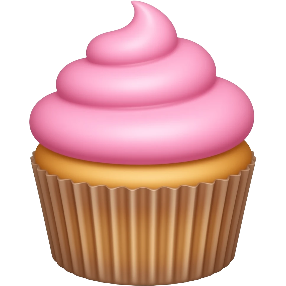 Cupcake with pink icing emoji